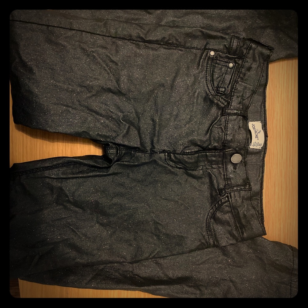 Jordache size 12 sparkly black jeans